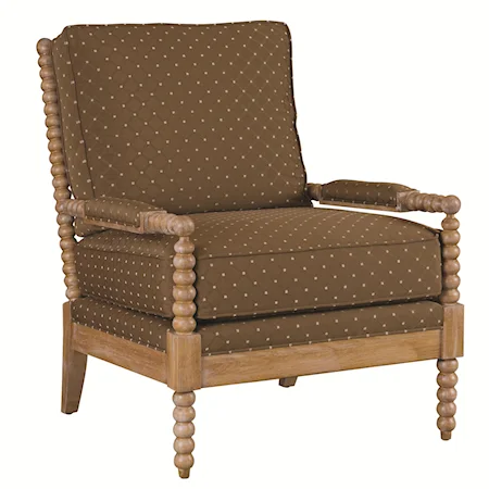 Finley Chair with Spool Legs and Arms